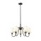 Z-Lite Gianna Chandelier, 5-Light, 26 In.W x 15.75 In.H, Matte Black/White 7509-5-26MB - alternate 8
